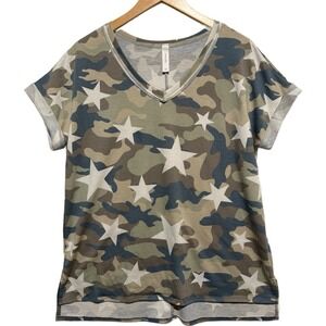 Honey Me‎ Women's Camouflage Loose Fit Top Size Medium